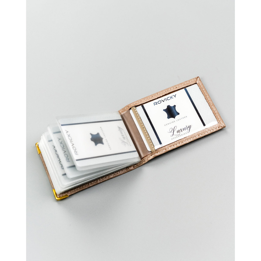 Beiges Kartenetui aus Leder – Bild 8