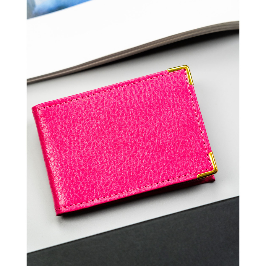 Kartenetui aus Leder in Rosa – Bild 4