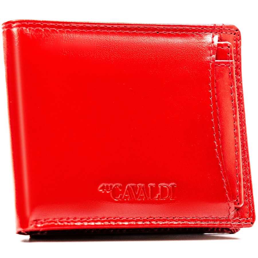 Kleines, horizontales, rotes Kartenetui aus Leder – 4U Cavaldi – Bild 2