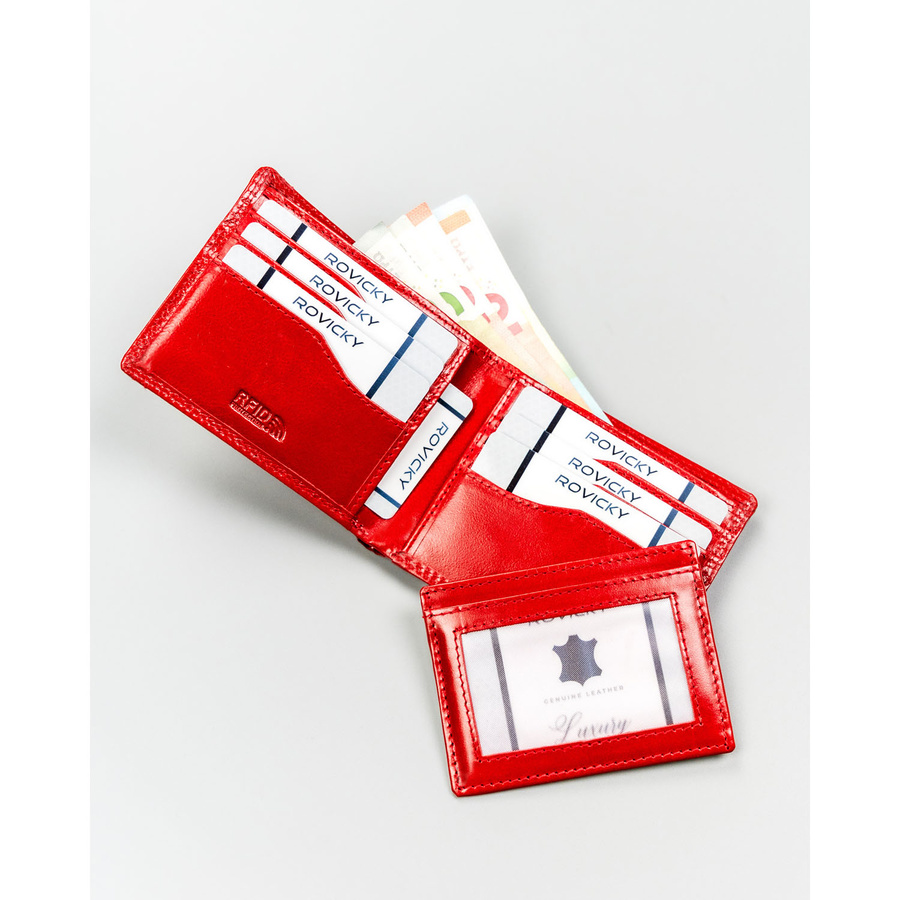 Kleines, horizontales, rotes Kartenetui aus Leder – 4U Cavaldi – Bild 9