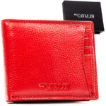 Horizontales, rotes Kartenetui aus Leder, verpackt in einer eleganten Box – 4U Cavaldi