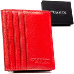 Rotes Kartenetui aus Leder mit RFID-System – 4U Cavaldi