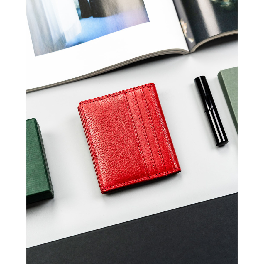 Rotes Kartenetui aus Leder mit RFID-System – 4U Cavaldi – Bild 5