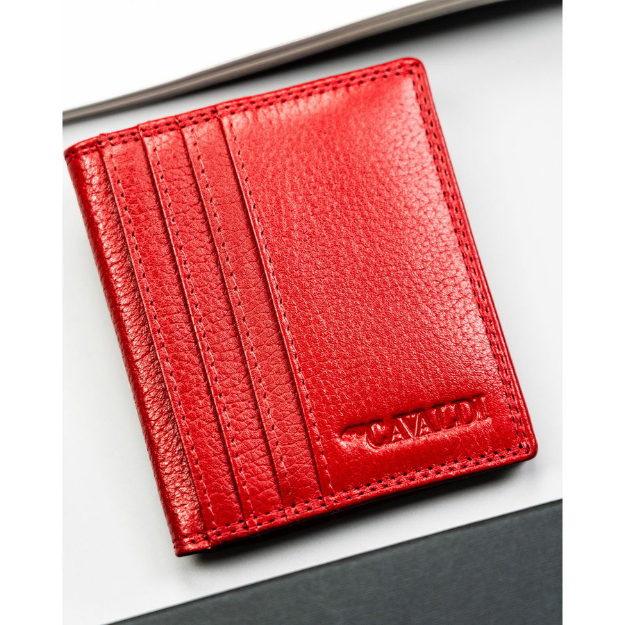 Rotes Kartenetui aus Leder mit RFID-System – 4U Cavaldi – Bild 4