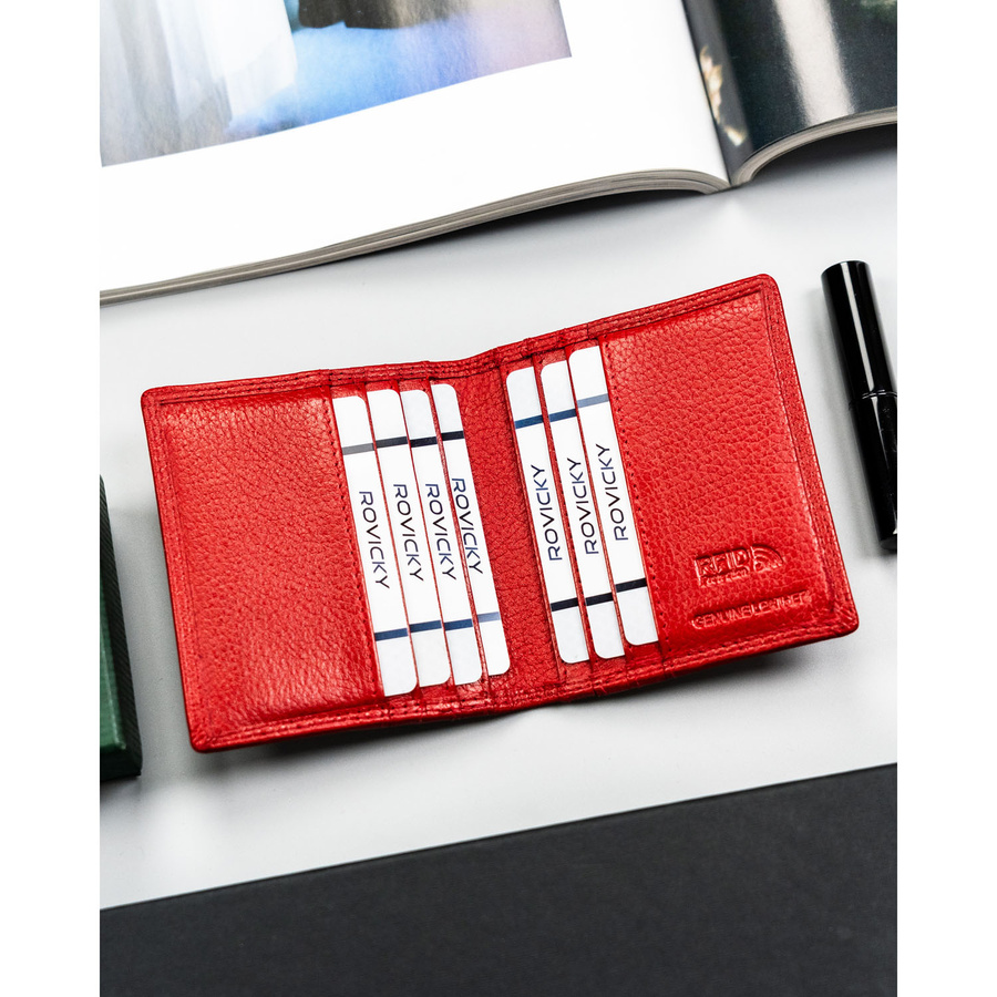 Rotes Kartenetui aus Leder mit RFID-System – 4U Cavaldi – Bild 6