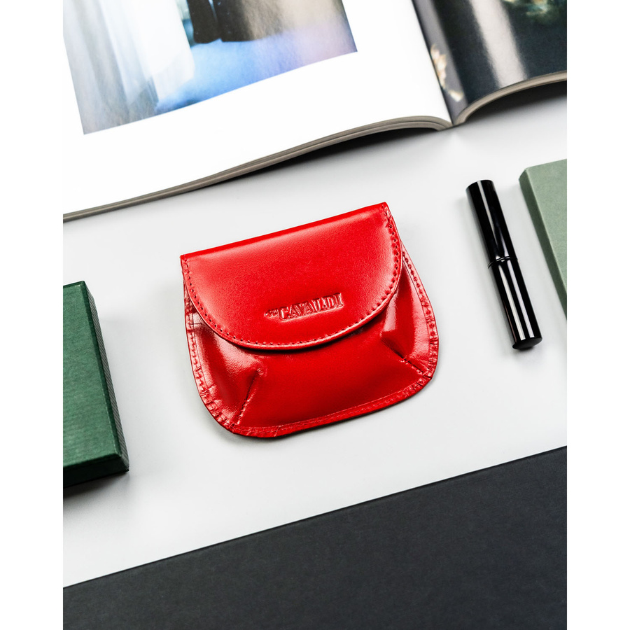 Rotes Schlüsseletui aus Leder mit Damen-Geldbörse – 4U Cavaldi – Bild 3