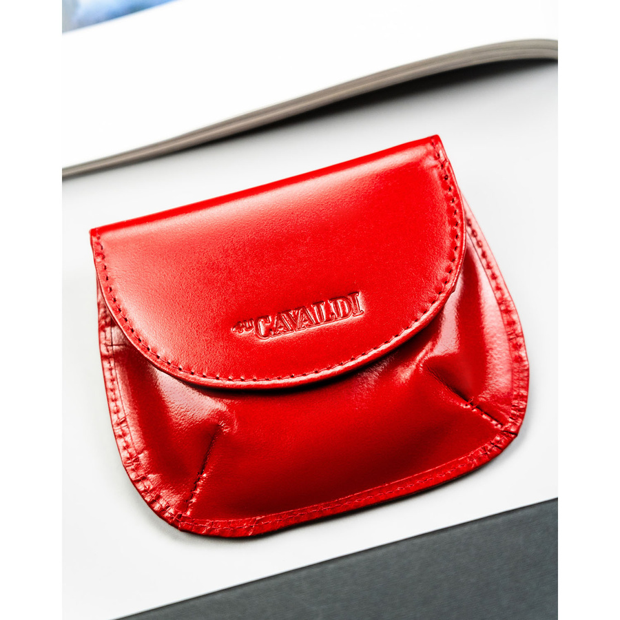 Rotes Schlüsseletui aus Leder mit Damen-Geldbörse – 4U Cavaldi – Bild 4