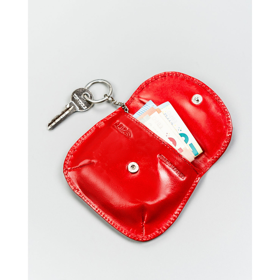 Rotes Schlüsseletui aus Leder mit Damen-Geldbörse – 4U Cavaldi – Bild 7