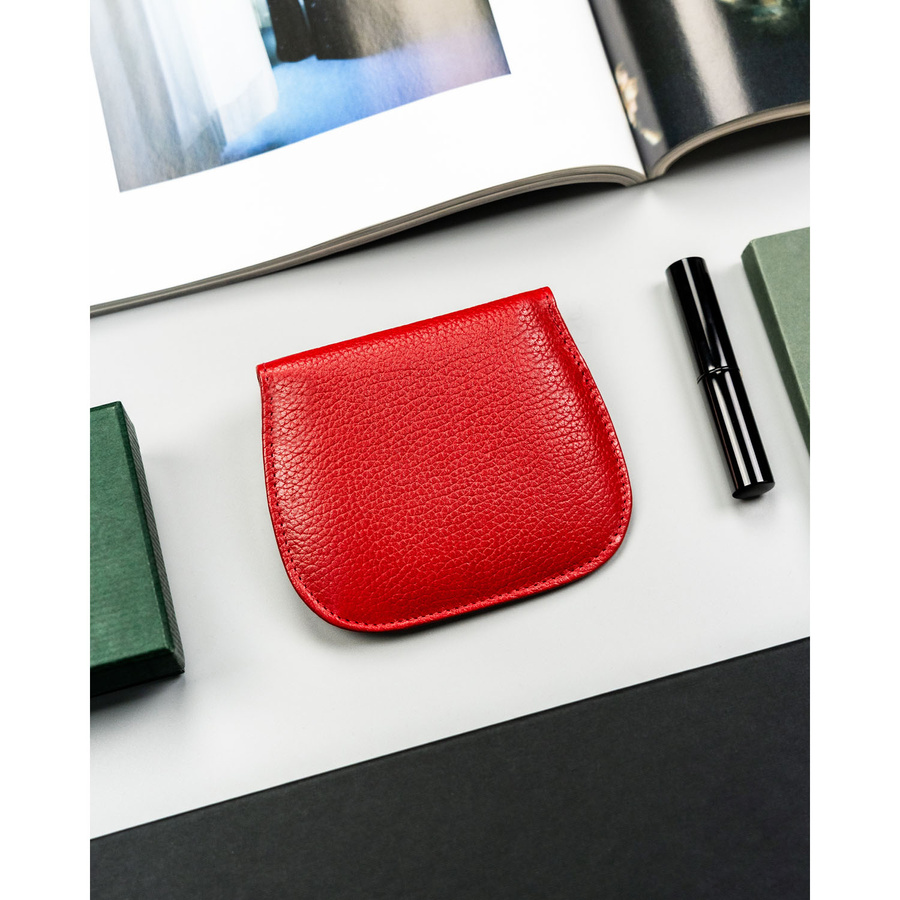 Rotes Schlüsseletui mit Münzfach aus Leder – 4U Cavaldi – Bild 5