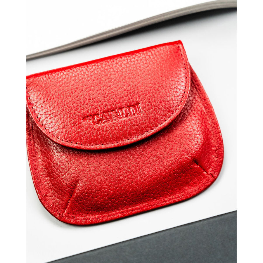 Rotes Schlüsseletui mit Münzfach aus Leder – 4U Cavaldi – Bild 4