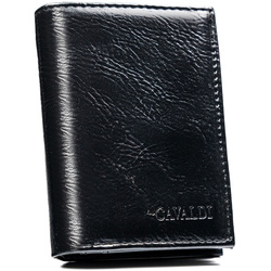 Große schwarze Herren-Geldbörse aus Öko-Leder – 4U Cavaldi