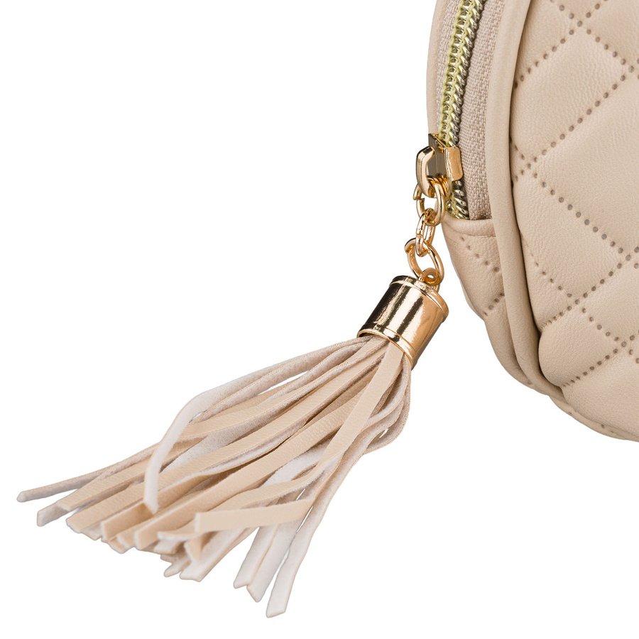 Kosmetiktasche aus synthetischem Material in Beige, einteilig mit Reißverschluss - Peterson – Bild 5