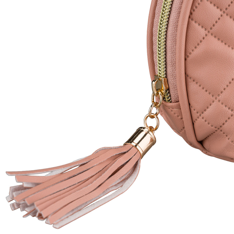 Rosa Kosmetiktasche aus synthetischem Material, einteilig mit Reißverschluss - Peterson – Bild 5