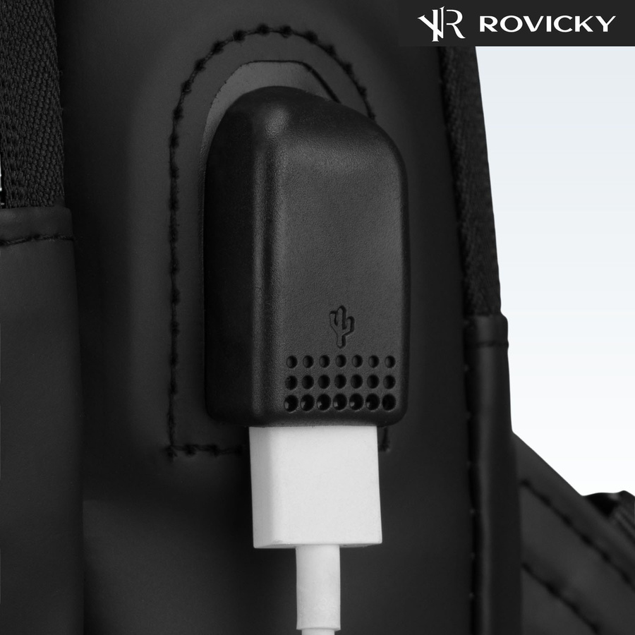 Schwarze Herren-Umhängetasche aus Öko-Leder - Rovicky – Bild 12