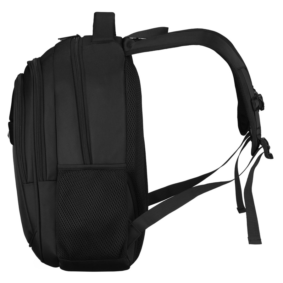 Städtischer, geräumiger Rucksack aus Polyester in schwarzer Farbe mit Laptopfach - Peterson – Bild 7