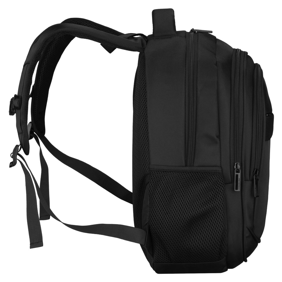 Städtischer, geräumiger Rucksack aus Polyester in schwarzer Farbe mit Laptopfach - Peterson – Bild 10