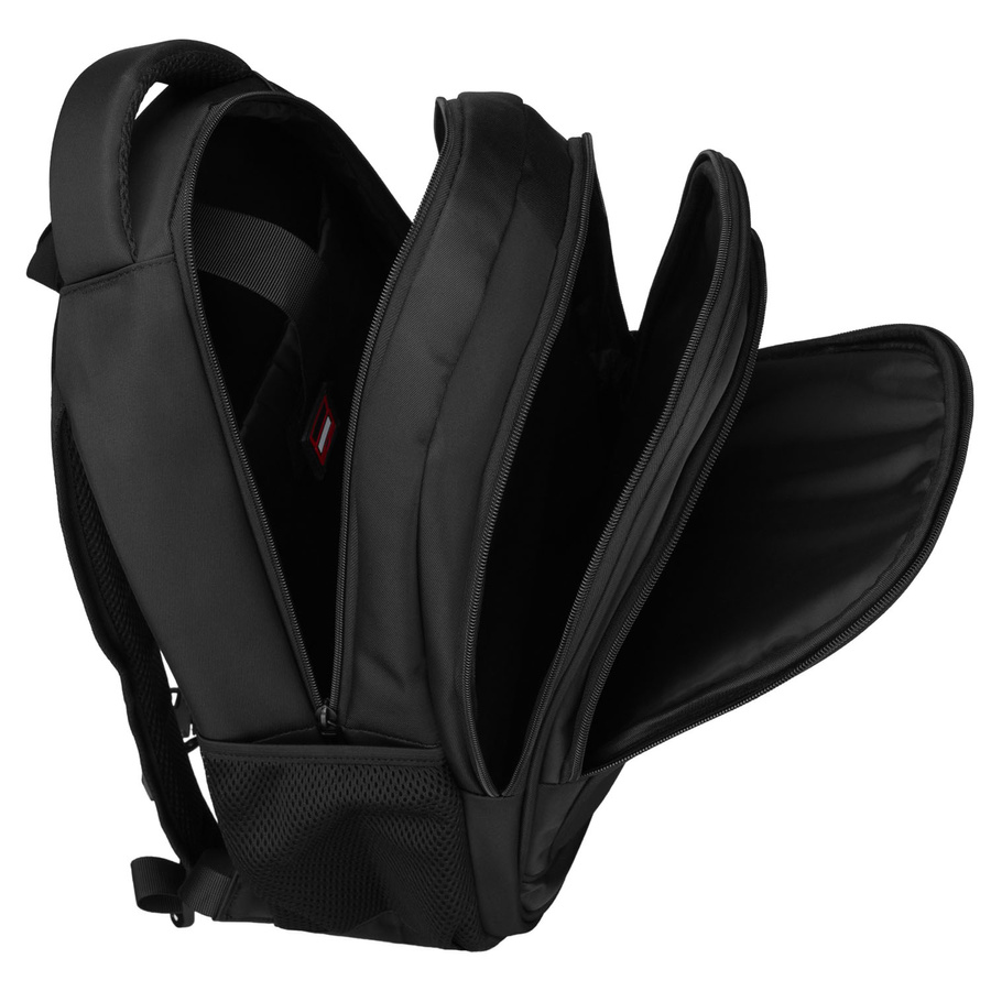 Städtischer, geräumiger Rucksack aus Polyester in schwarzer Farbe mit Laptopfach - Peterson – Bild 12