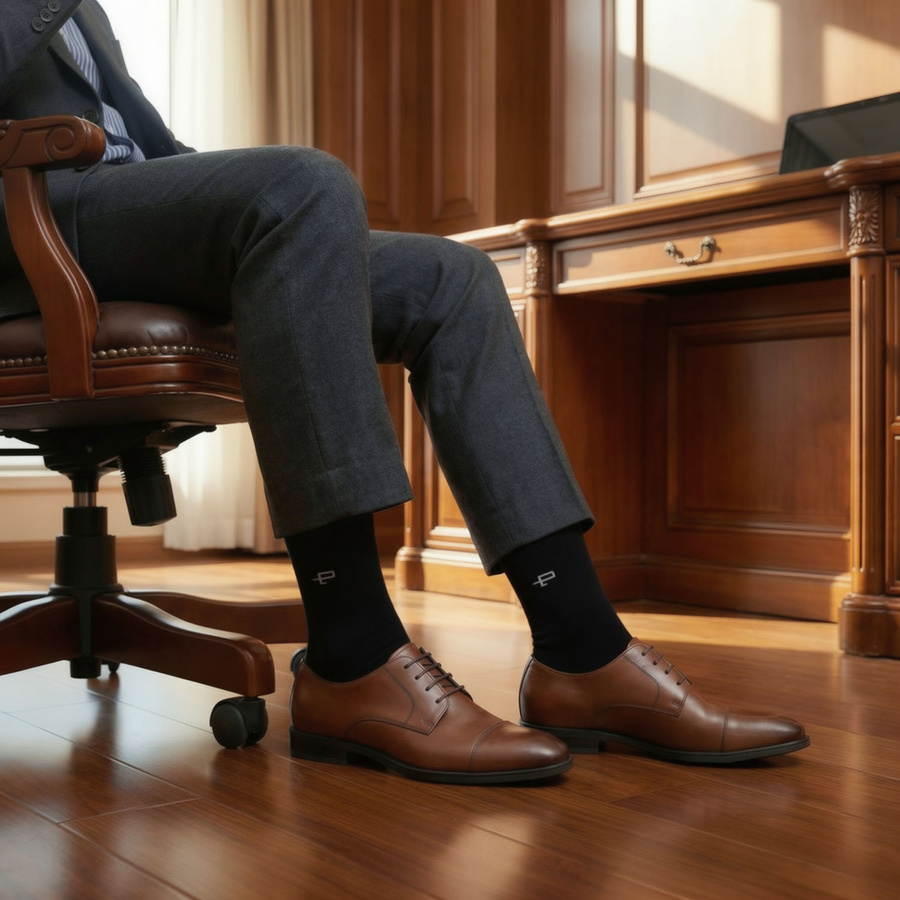 Mehrfarbiges Set Herren-Socken in Größe 40-45, hergestellt aus Baumwolle und Elasthan - Peterson – Bild 2
