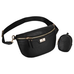 Damen-Gürteltasche aus Öko-Leder in schwarzer Farbe – Peterson