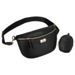 Damen-Gürteltasche aus Öko-Leder in schwarzer Farbe - Peterson