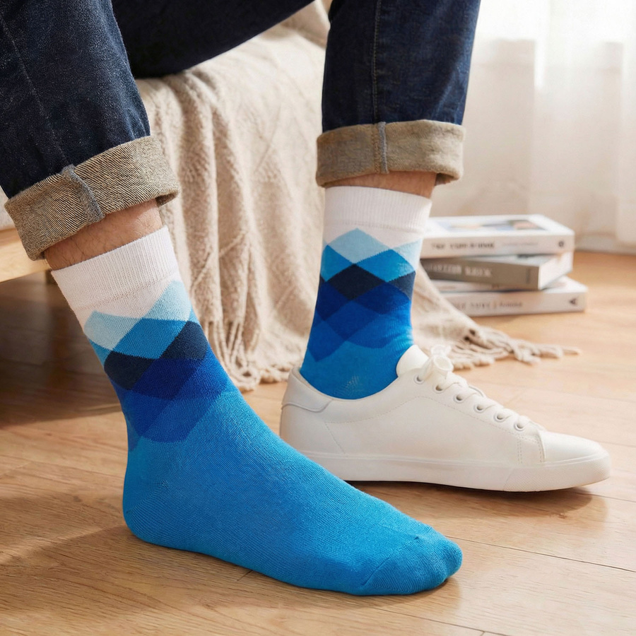 Mehrfarbiges Set Herren-Socken in Größe 40-45 aus Baumwolle und Polyester - Peterson – Bild 7