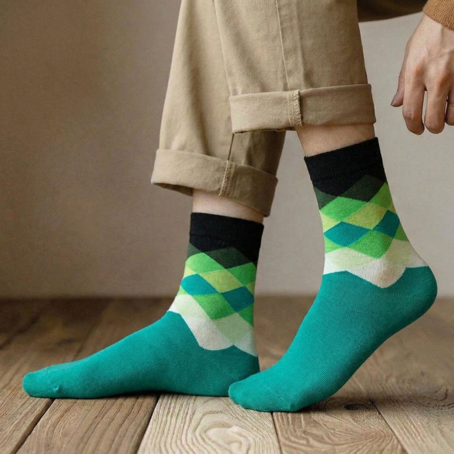 Mehrfarbiges Set Herren-Socken in Größe 40-45 aus Baumwolle und Polyester - Peterson – Bild 9