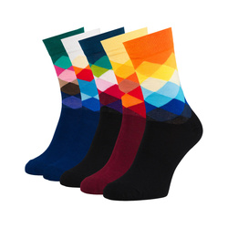 Set mit 5 Paar Herren-Socken in Größe 40-45 aus Baumwolle und Polyester – Peterson