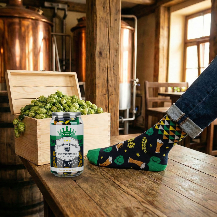Set Herren-Socken mit verschiedenen Biermotiven in Größe 38-45 - Peterson – Bild 20