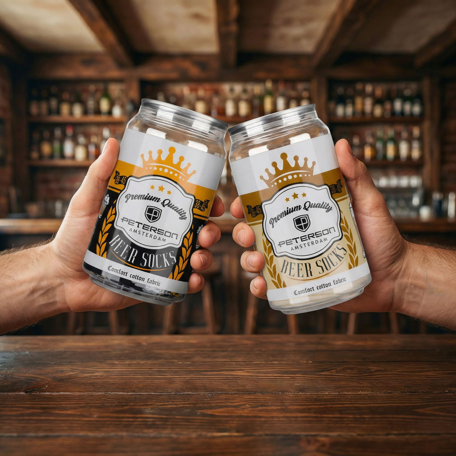 Set Herren-Socken mit verschiedenen Biermotiven in Größe 38-45 - Peterson – Bild 33