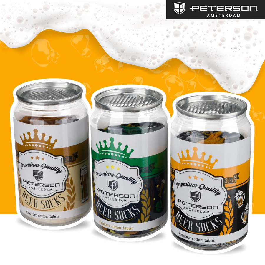 Set Herren-Socken mit verschiedenen Biermotiven in Größe 38-45 - Peterson – Bild 42