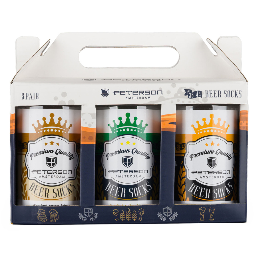 Set Herren-Socken mit verschiedenen Biermotiven in Größe 38-45 - Peterson – Bild 5