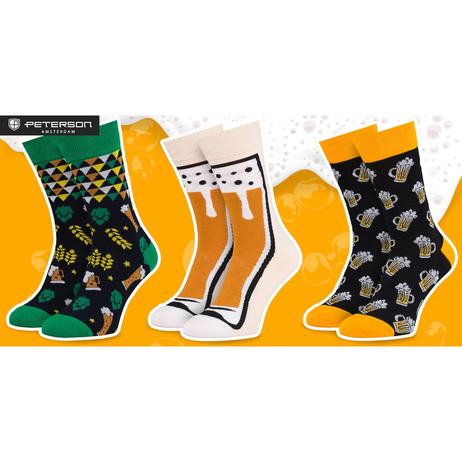 Set Herren-Socken mit verschiedenen Biermotiven in Größe 38-45 - Peterson – Bild 36