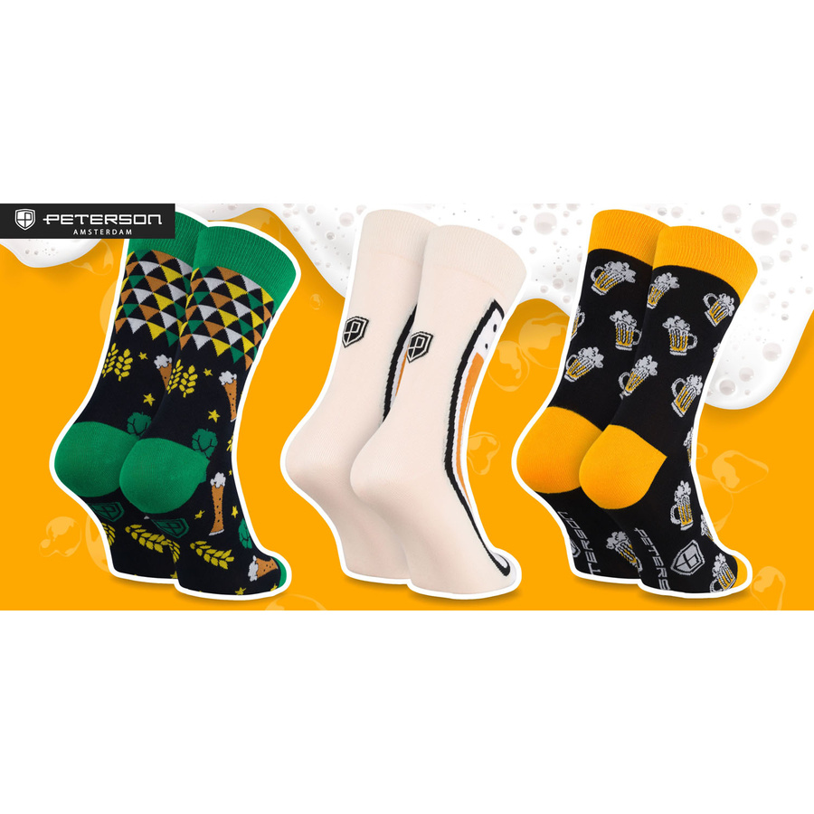 Set Herren-Socken mit verschiedenen Biermotiven in Größe 38-45 - Peterson – Bild 37