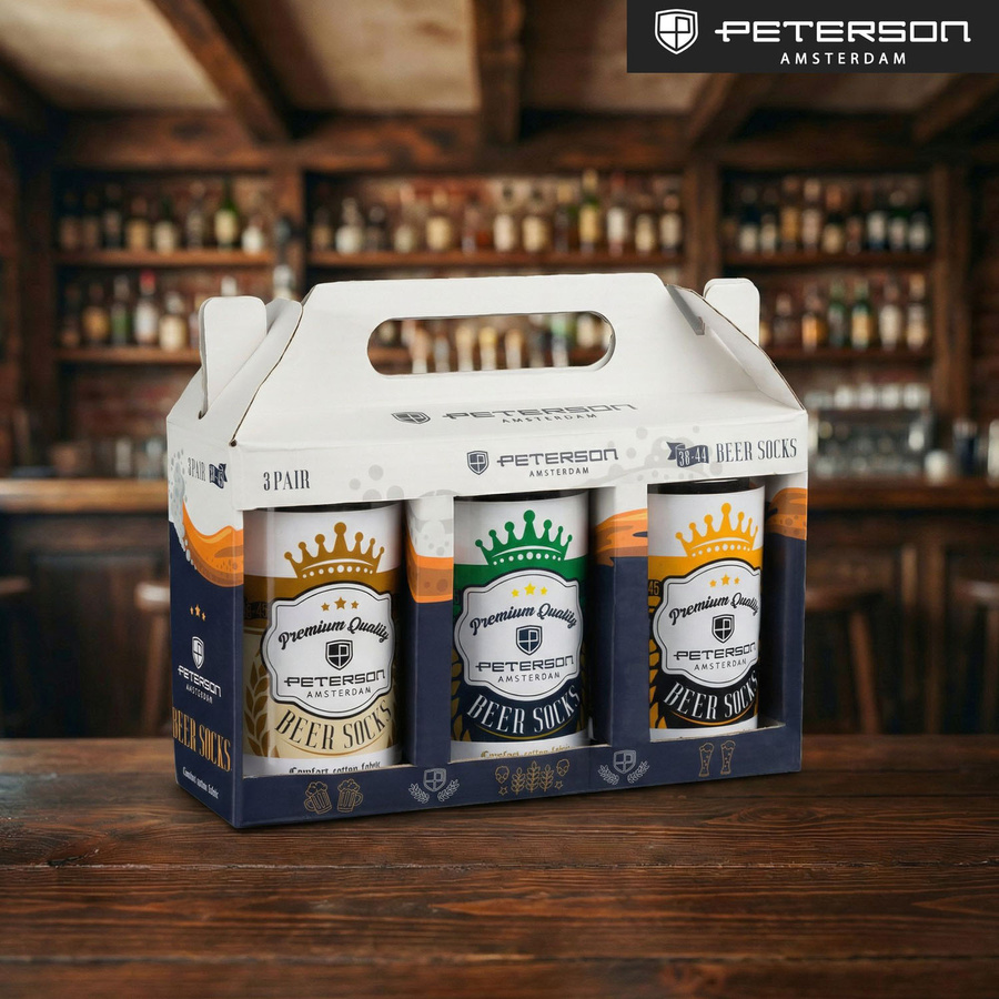 Set Herren-Socken mit verschiedenen Biermotiven in Größe 38-45 - Peterson – Bild 43