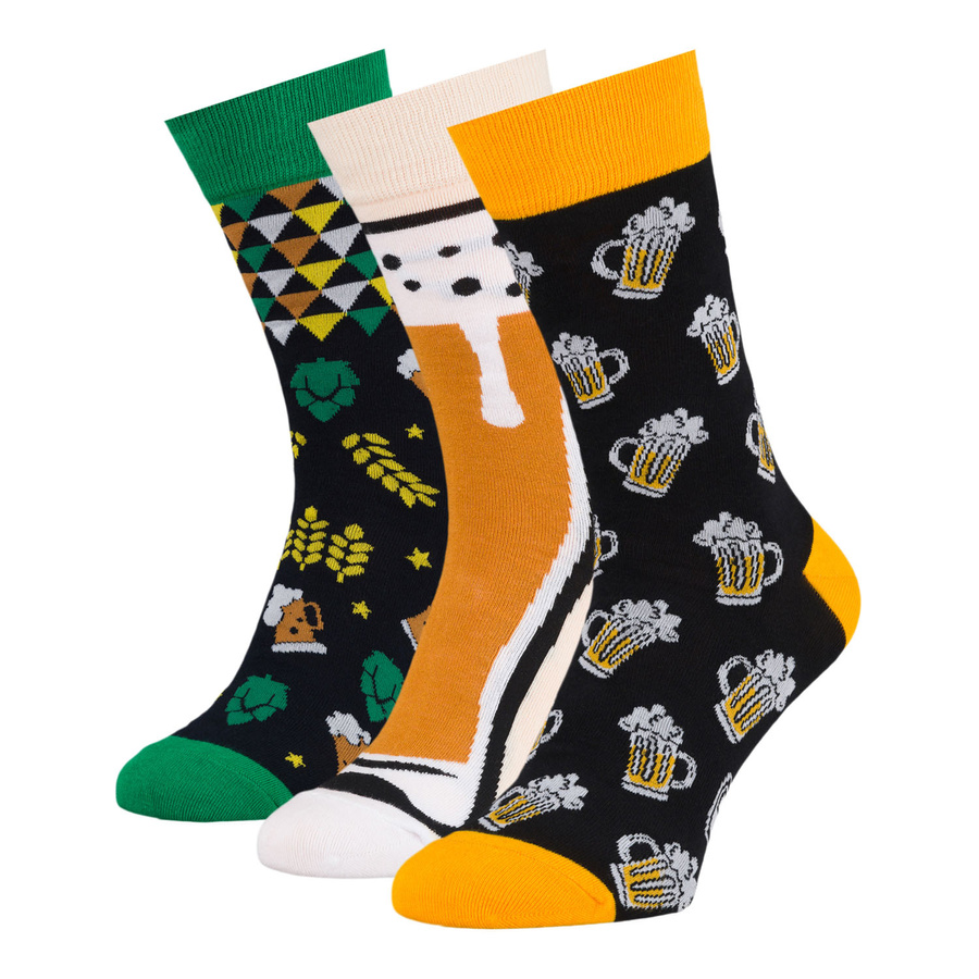 Set Herren-Socken mit verschiedenen Biermotiven in Größe 38-45 - Peterson – Bild 2