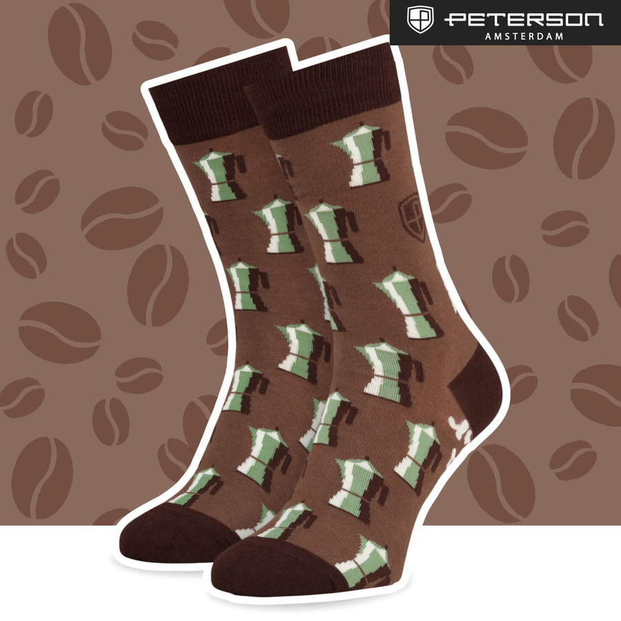 Set Herren-Socken mit verschiedenen Kaffeemotiven in Größe 38-44 - Peterson – Bild 25