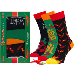 Set Herrensocken in Größe 38-44 mit Chili-Motiv – Peterson