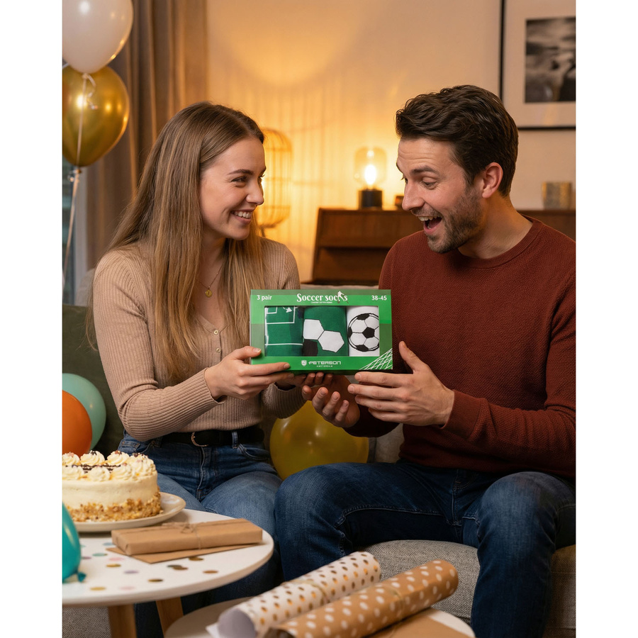 Set Herrensocken in Größe 38-44 mit Fußball-Motiv - Peterson – Bild 26