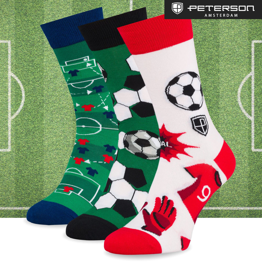 Set Herrensocken in Größe 38-44 mit Fußball-Motiv - Peterson – Bild 8