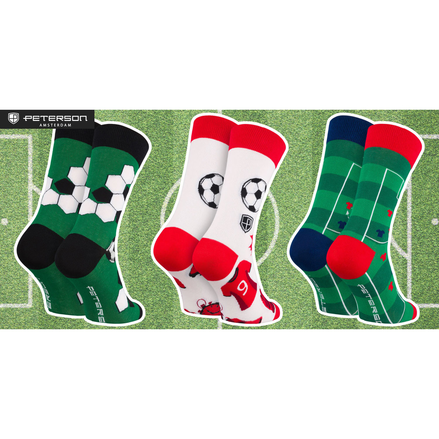 Set Herrensocken in Größe 38-44 mit Fußball-Motiv - Peterson – Bild 38