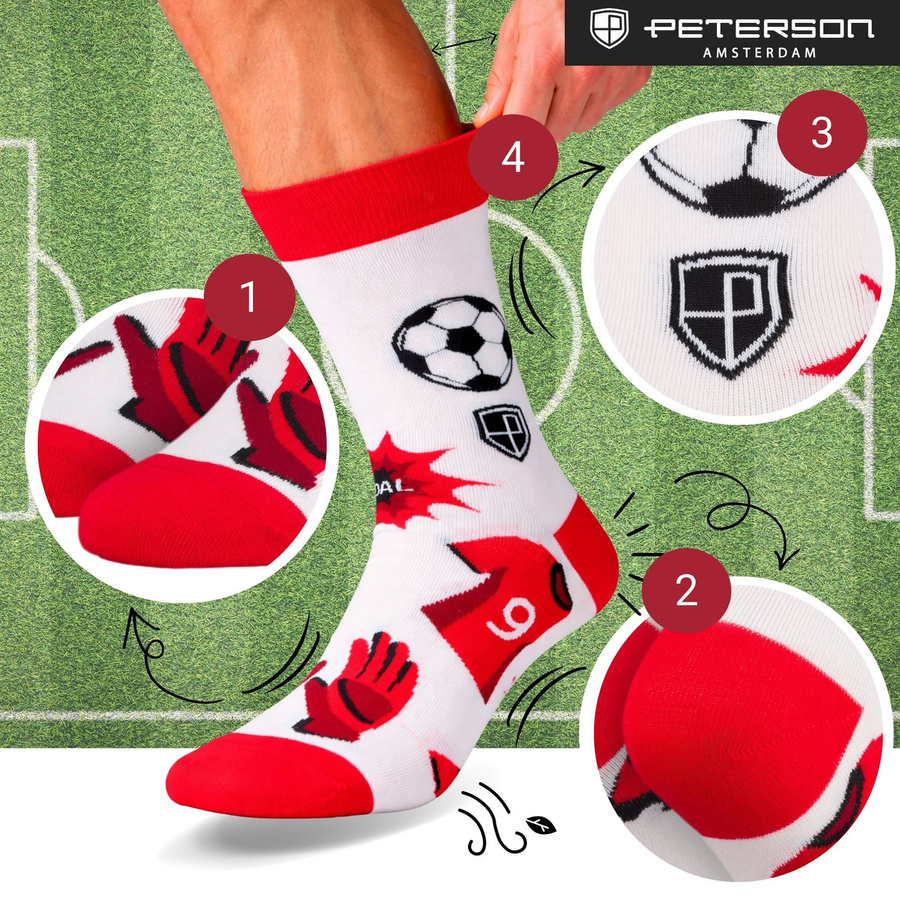 Set Herrensocken in Größe 38-44 mit Fußball-Motiv - Peterson – Bild 21