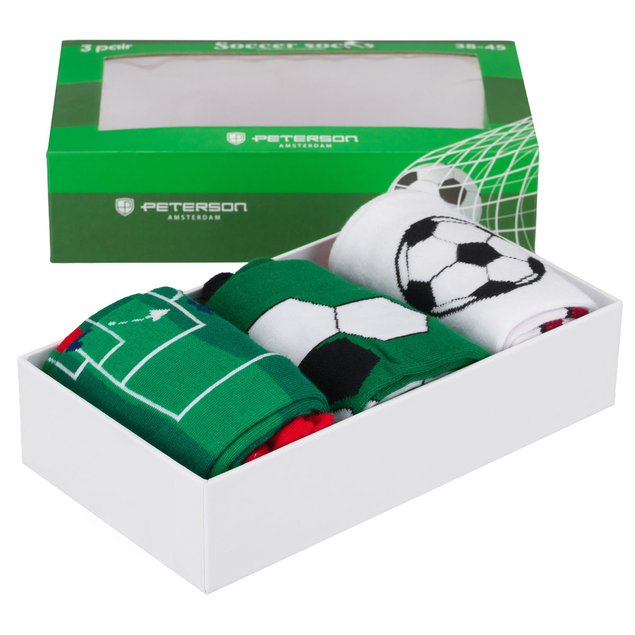 Set Herrensocken in Größe 38-44 mit Fußball-Motiv - Peterson – Bild 4