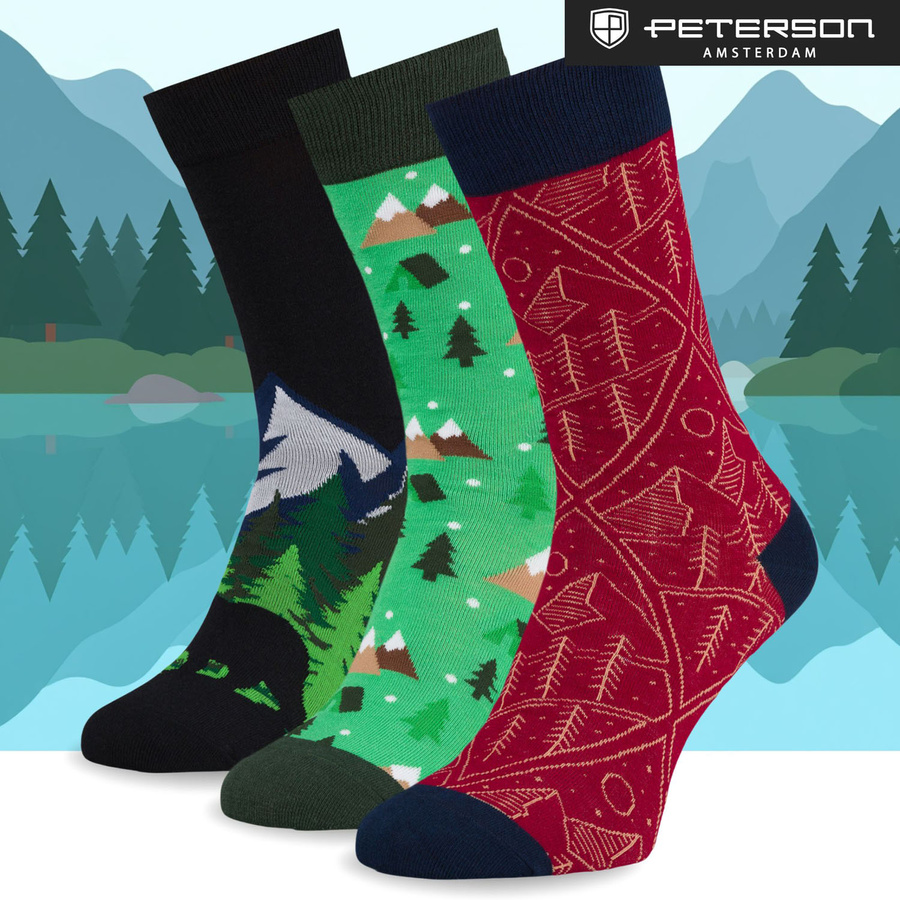 Set Herrensocken in Größe 38-44 mit Outdoor-Motiv - Peterson – Bild 10