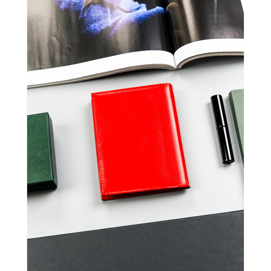 Rotes Etui für Dokumente aus Leder ohne äußeren Verschluss - 4U Cavaldi – Bild 5