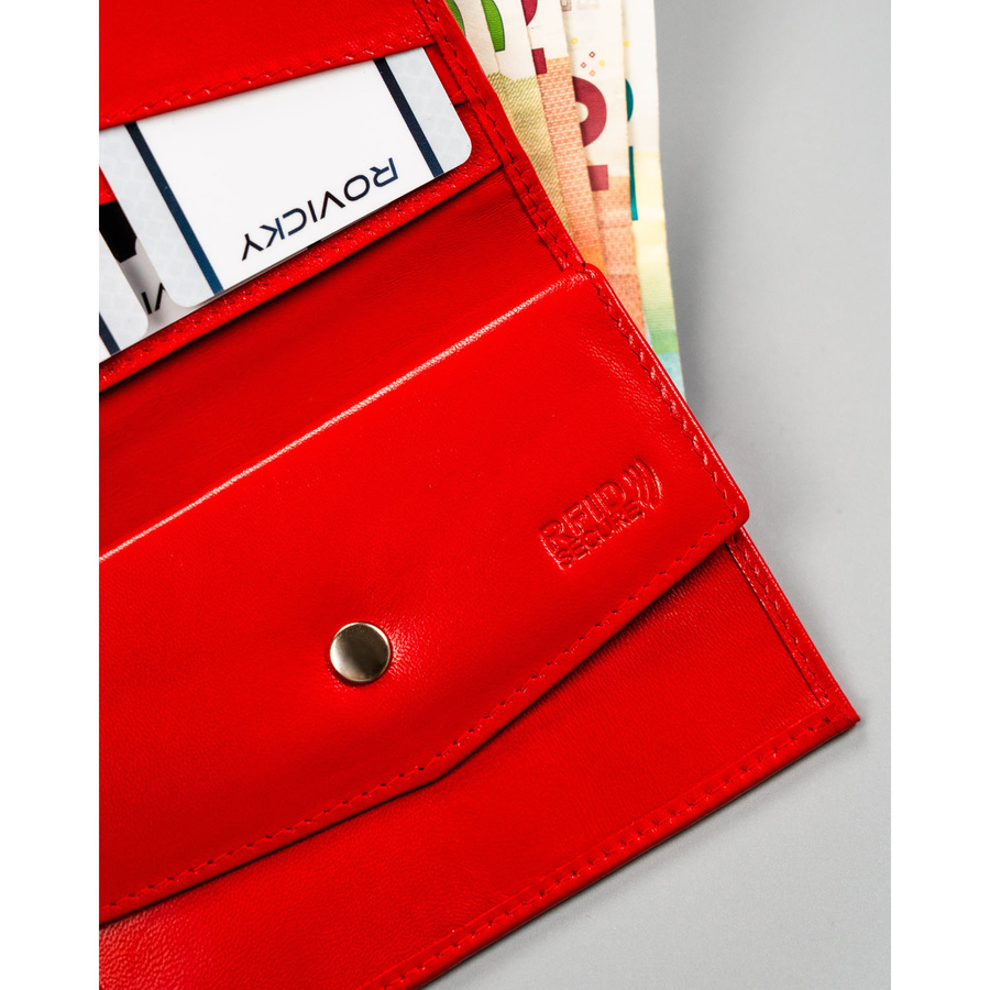 Rotes Etui für Dokumente aus Leder ohne äußeren Verschluss - 4U Cavaldi – Bild 7