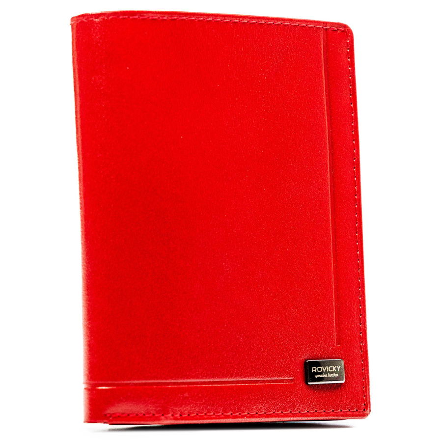 Rotes Etui für Dokumente aus echtem Leder, passend für Fahrzeugschein - Rovicky – Bild 2
