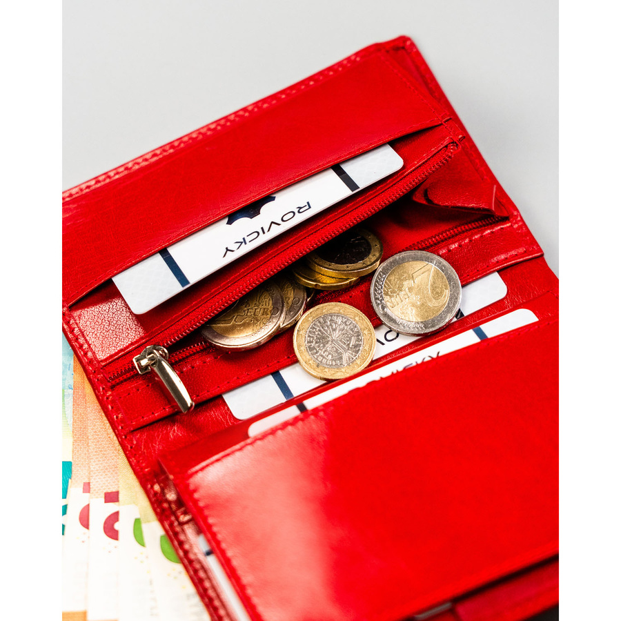 Rotes Etui für Dokumente aus echtem Leder, passend für Fahrzeugschein - Rovicky – Bild 9
