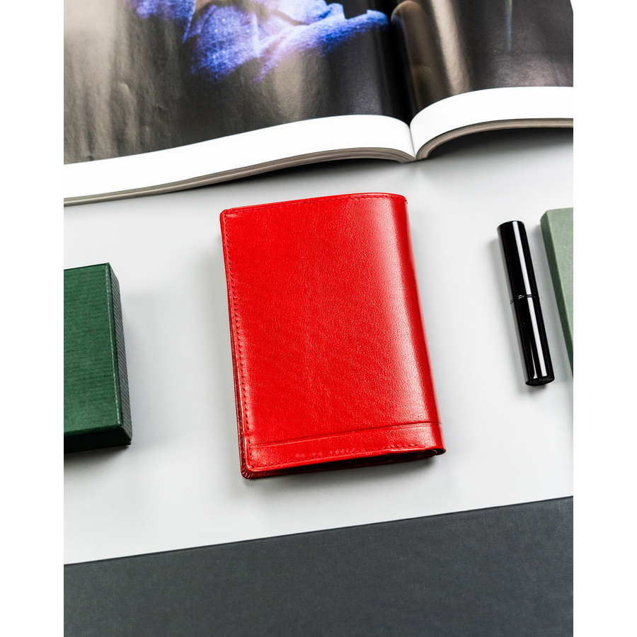 Rotes Etui für Dokumente aus echtem Leder, passend für Fahrzeugschein - Rovicky – Bild 5