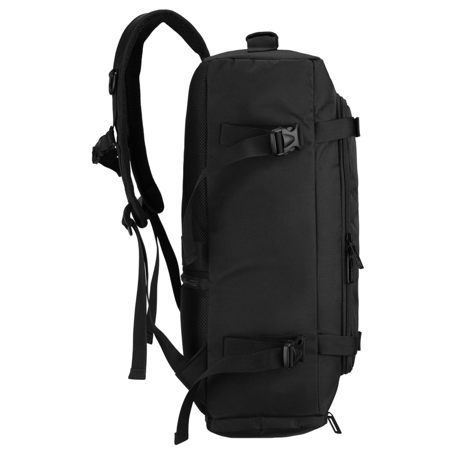 Reiserucksack mit Taschenfunktion aus Polyester in Schwarz - Peterson – Bild 4
