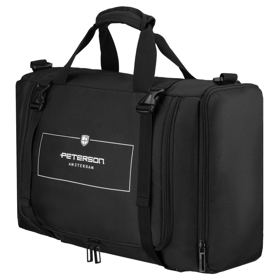 Reiserucksack mit Taschenfunktion aus Polyester in Schwarz - Peterson – Bild 10
